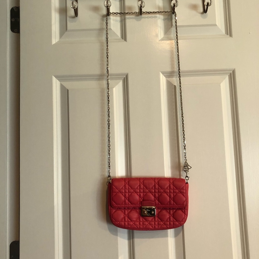 Miss Dior cannage leather promenade chain clutch - Picture 3 of 16